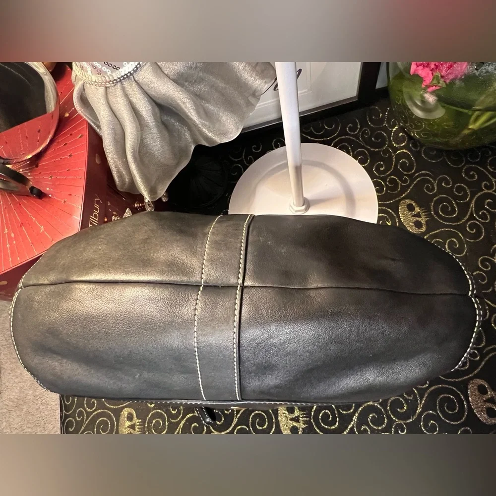 Coach black leather